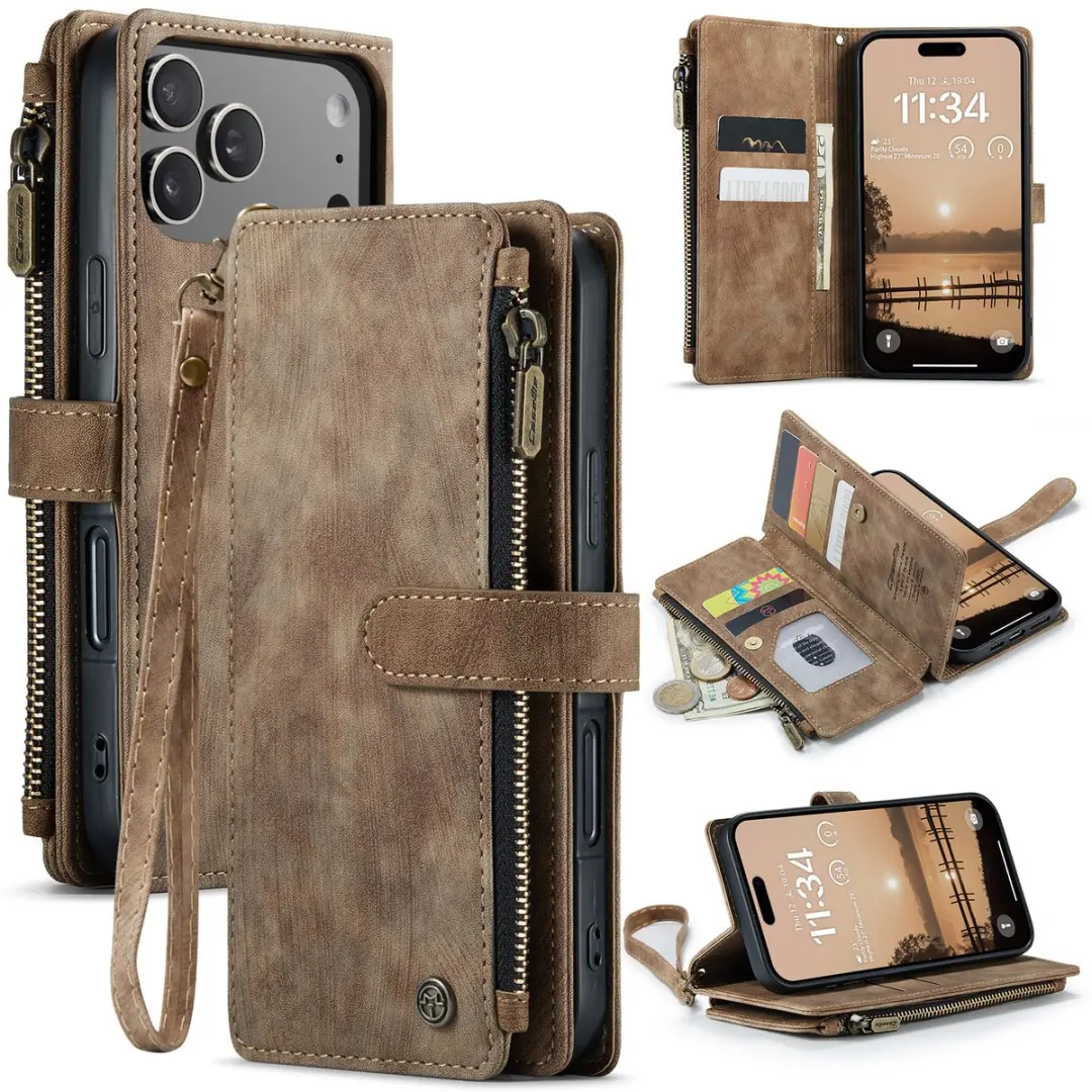 Caseme iPhone 17 Pro PU Portemonneehoesje