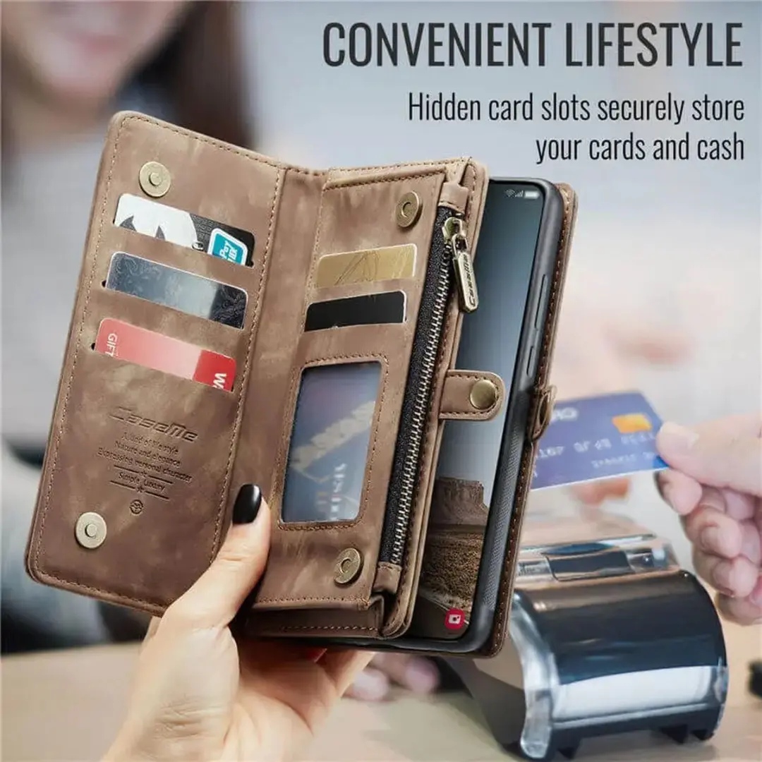 Caseme 008 Book Case Back Cover Samsung Galaxy A37 - 2-in-1 Bruin