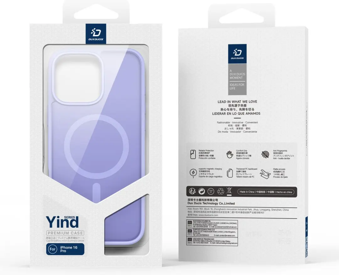 Dux Ducis Yind Serie Back Cover iPhone 16 Pro - Lichtpaars