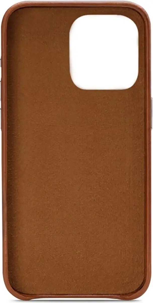 Senza iPhone 14 Pro Hoesje - Echt Leren - Bruin - mpn-8718256974076