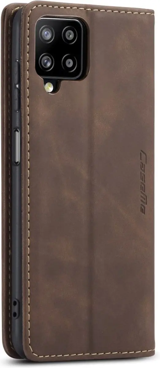 Caseme 013 Book Case Hoesje Samsung Galaxy A12 - Donkerbruin - afbeelding 6 van 6