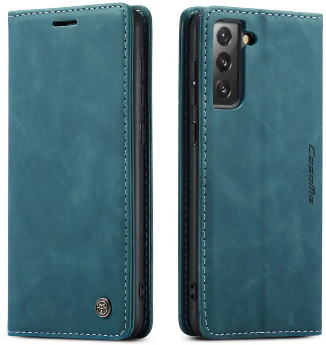 CaseMe Galaxy S21 Plus Wallet Book Hoesje G996-13 - Donkerblauw