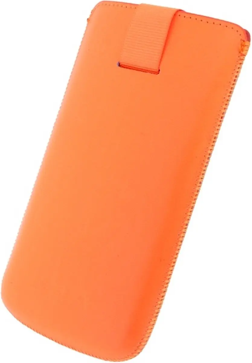 Senza Slide Serie Echt Leer Insteekhoes - Neon Orange - 4 Stuks