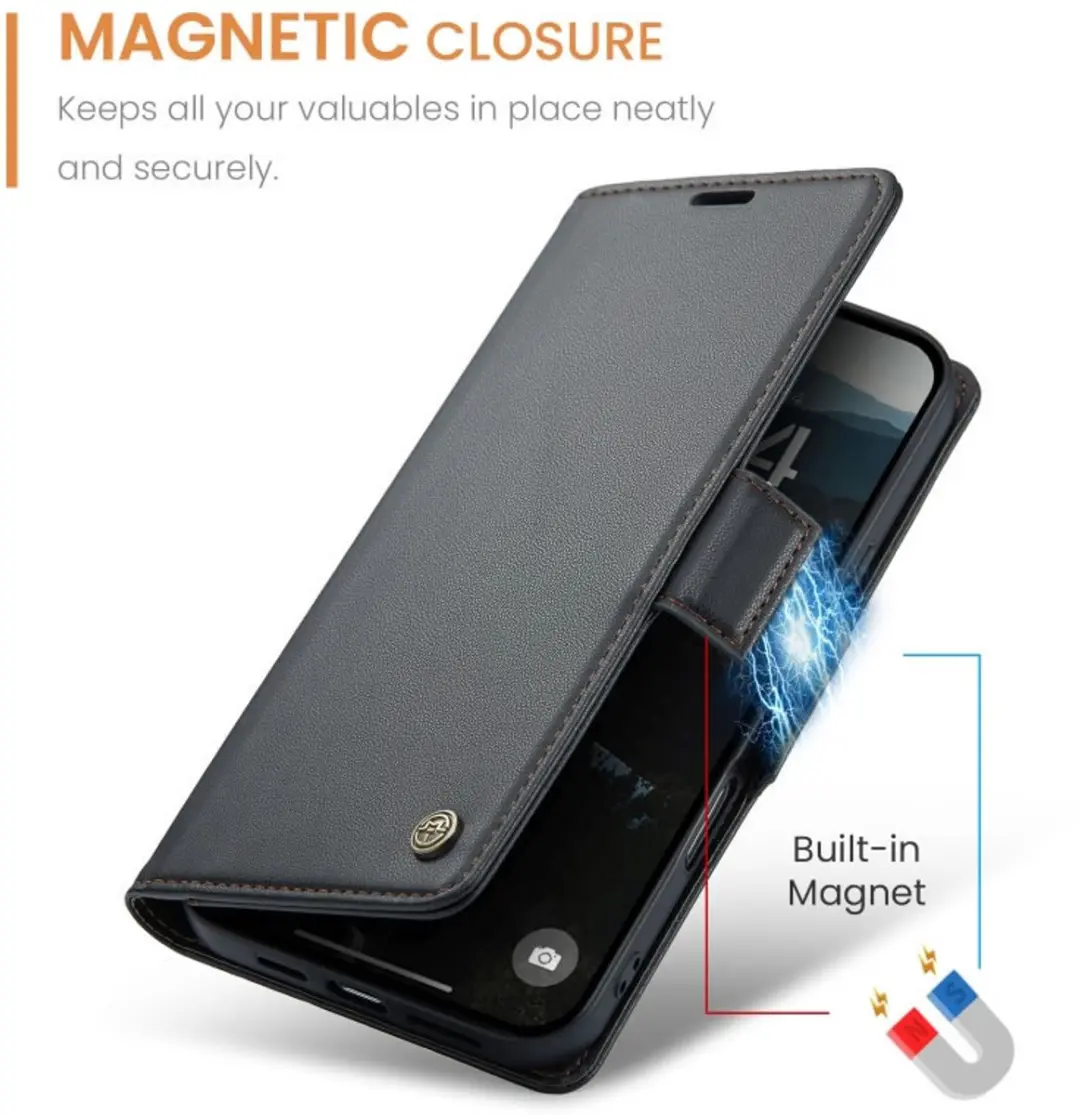 Caseme Wallet Case iPhone 17 Pro - RFID Bescherming - Zwart