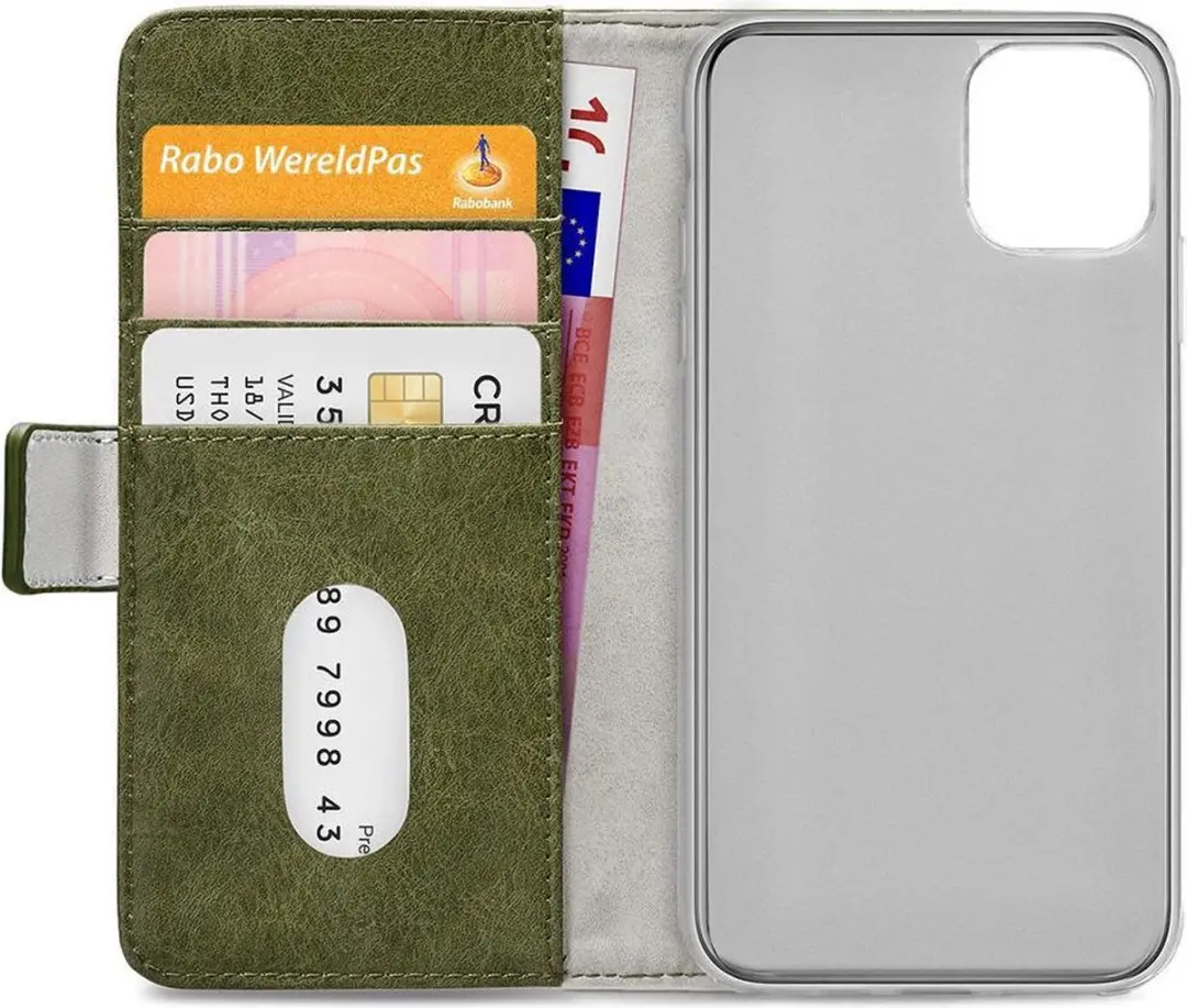 Mobilize iPhone 12 Elite Gelly Wallet Book Case Groen - mpn-8718256935152