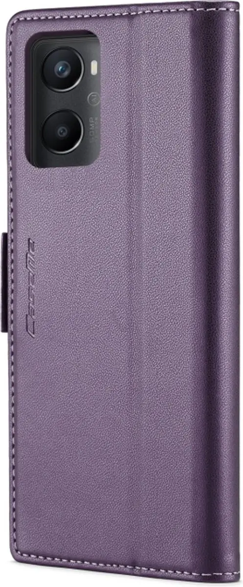 CaseMe Wallet Case OPPO A96 - RFID & Magneetsluiting - 3 Pasjes - Paars