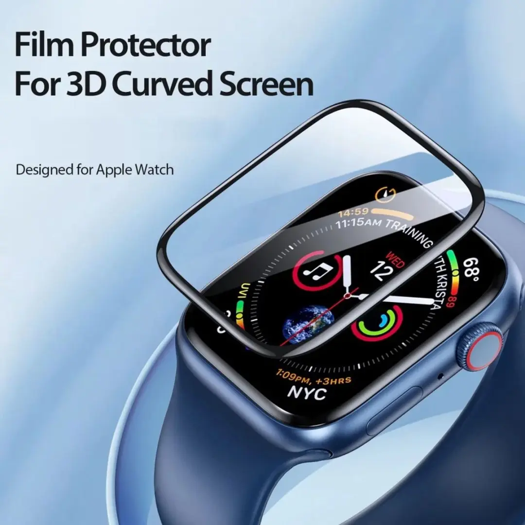 Dux Ducis Screenprotector Apple Watch 45mm - 2 Stuks - Zwart