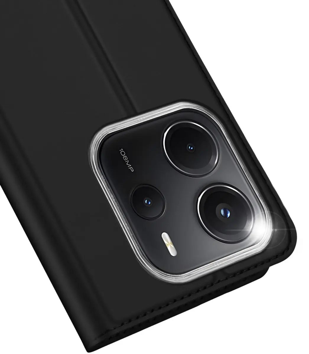 Dux Ducis Slim Softcase Bookcase Xiaomi Redmi Note 14 4G - Zwart