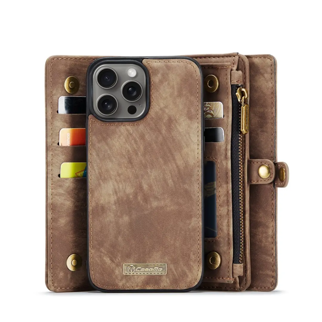 Caseme iPhone 16 Pro Max Telefoonhoesje 2-in-1 Book Case - Bruin - afbeelding 6 van 6