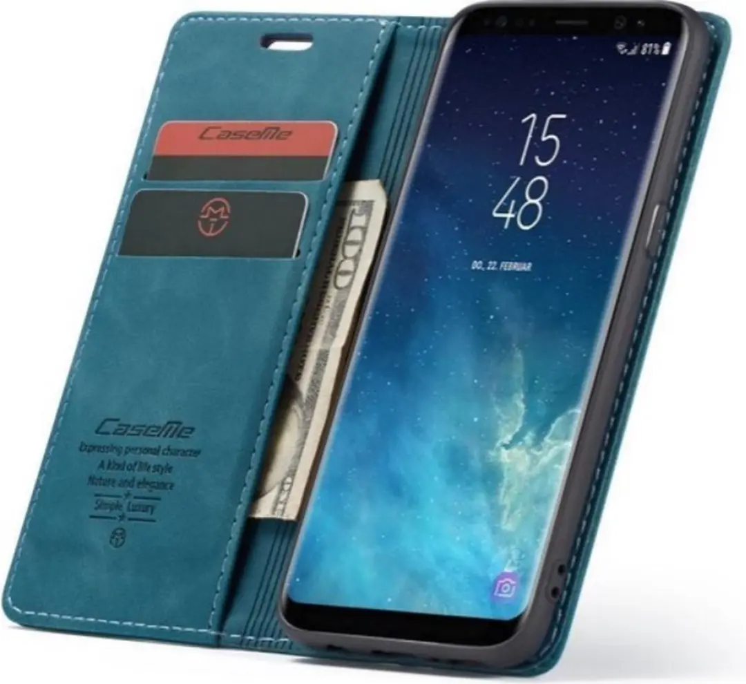 Caseme Telefoonhoes Bookcase Oppo Reno 5 Lite - Blauw
