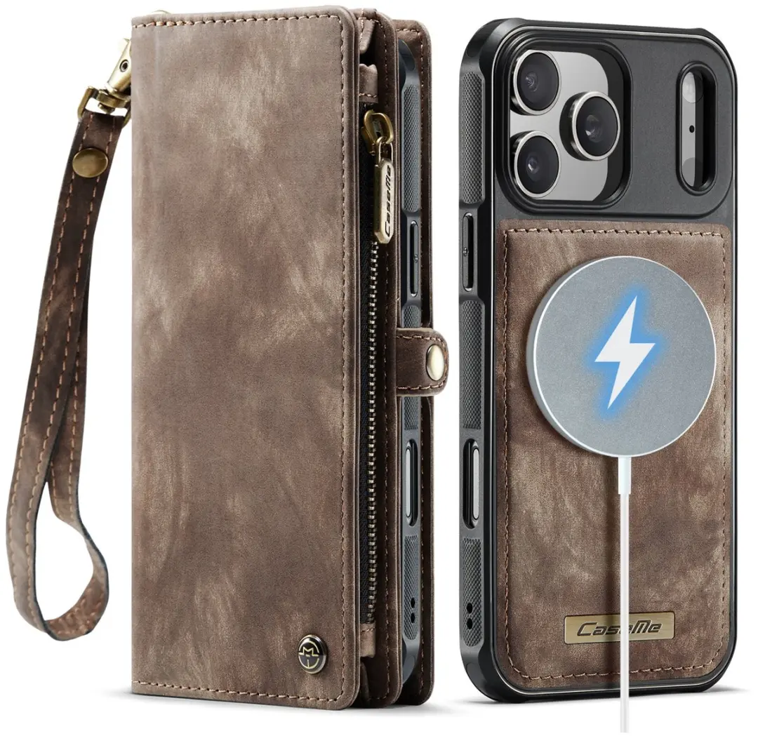 Caseme 008 Book Case iPhone 17 Pro Max - 8 Pasjes Bruin