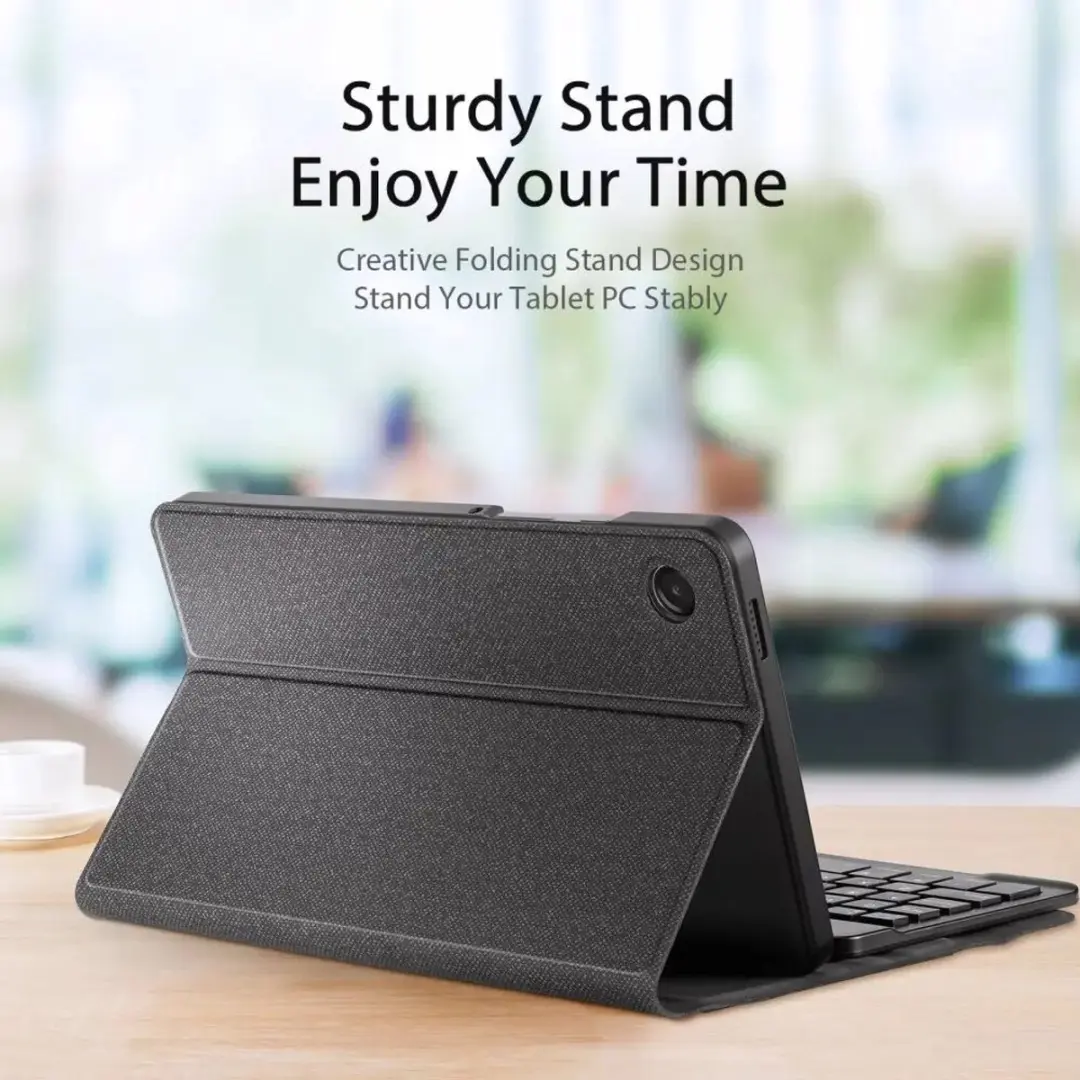 Dux Ducis Bluetooth 5.0 Toetsenbordhoes Samsung Galaxy Tab A11 - Zwart