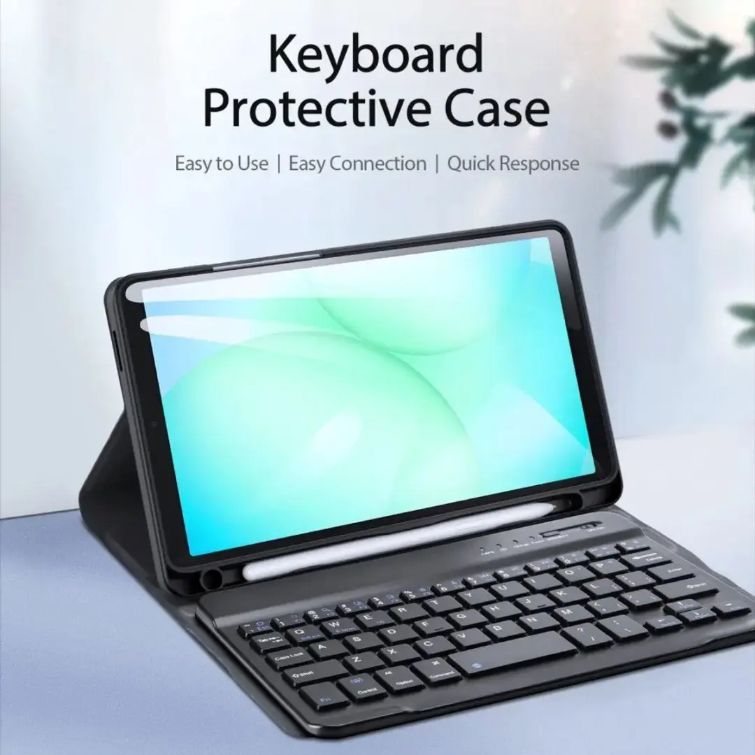 Dux Ducis Bluetooth 5.0 Toetsenbordhoes Samsung Galaxy Tab A11 - Zwart