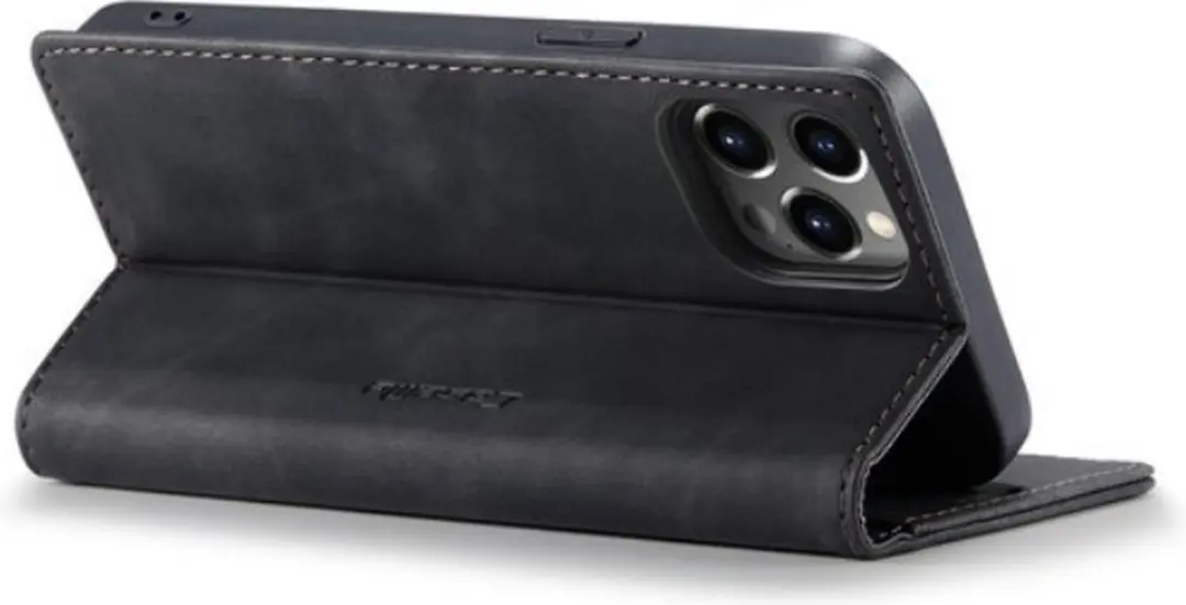 Caseme Bookcase iPhone 13 Pro Max Hoesje - 2 Pasjes - Zwart