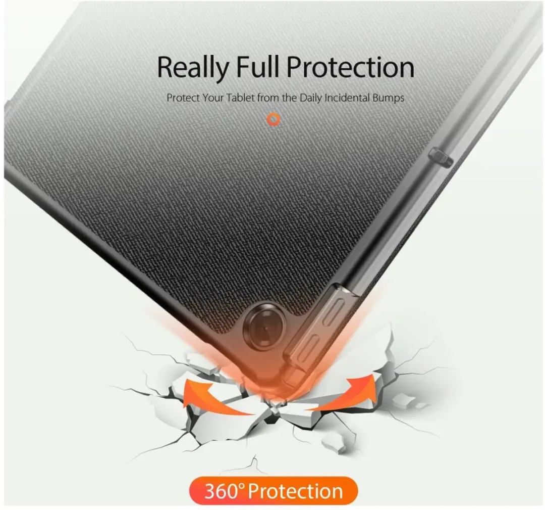 Dux Ducis Tablethoes Lenovo Tab 10.1 (2025) 10.1" - Zwart - afbeelding 6 van 6