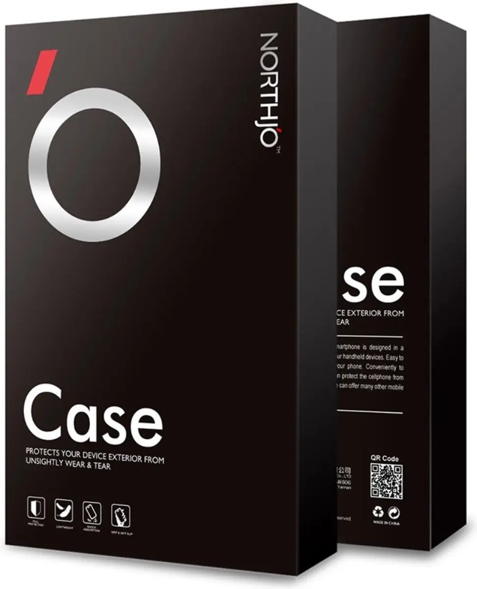 NORTHJO iPhone 16 Plus 3-in-1 Hoesje - Transparant
