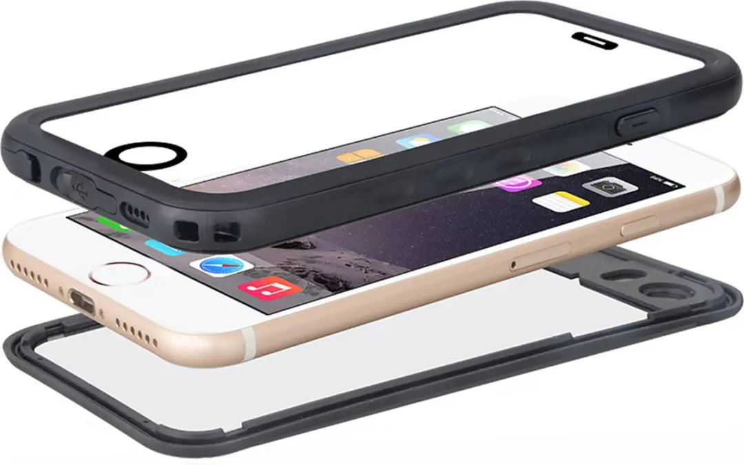Redpepper Dot Plus Waterproof Backcover iPhone 8/SE/7/6s - Zwart - afbeelding 5 van 6