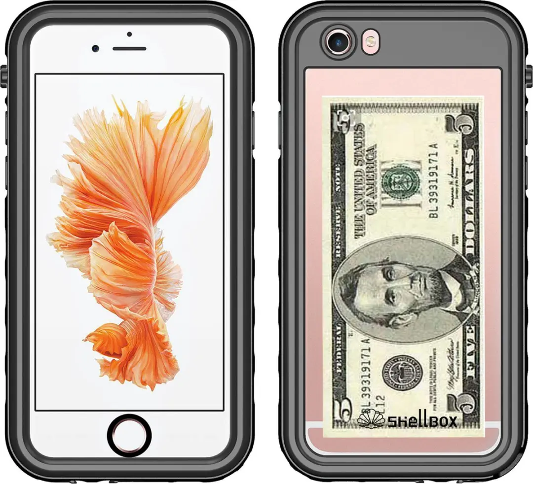 Redpepper Dot Plus Waterproof Backcover iPhone 8/SE/7/6s - Zwart - afbeelding 3 van 6