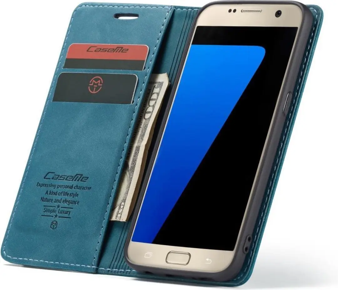 Caseme Book Case Samsung Galaxy S7 - Blauw