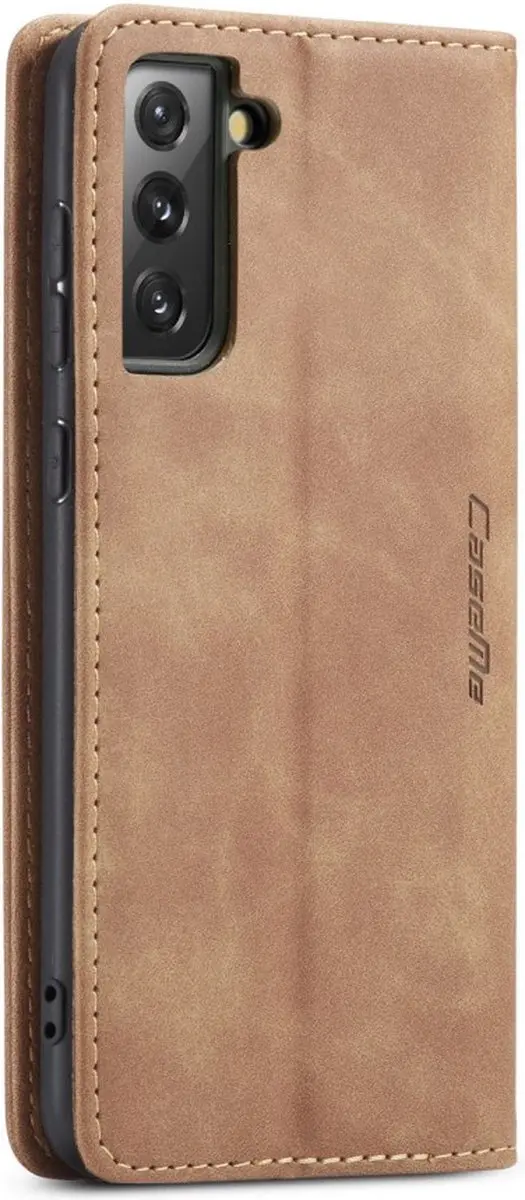 Caseme 013 Book Case Hoesje Samsung Galaxy S21 FE - Bruin