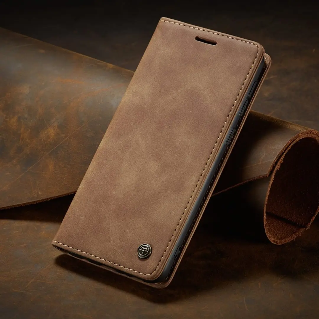 Caseme 013 Book Case Hoesje Samsung Galaxy S21 FE - Bruin