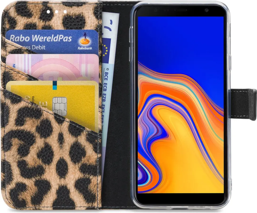 My Style MSFWLT1048 Telefoonhoesje Samsung Galaxy J4+ - 3 Pasjes - Bruin