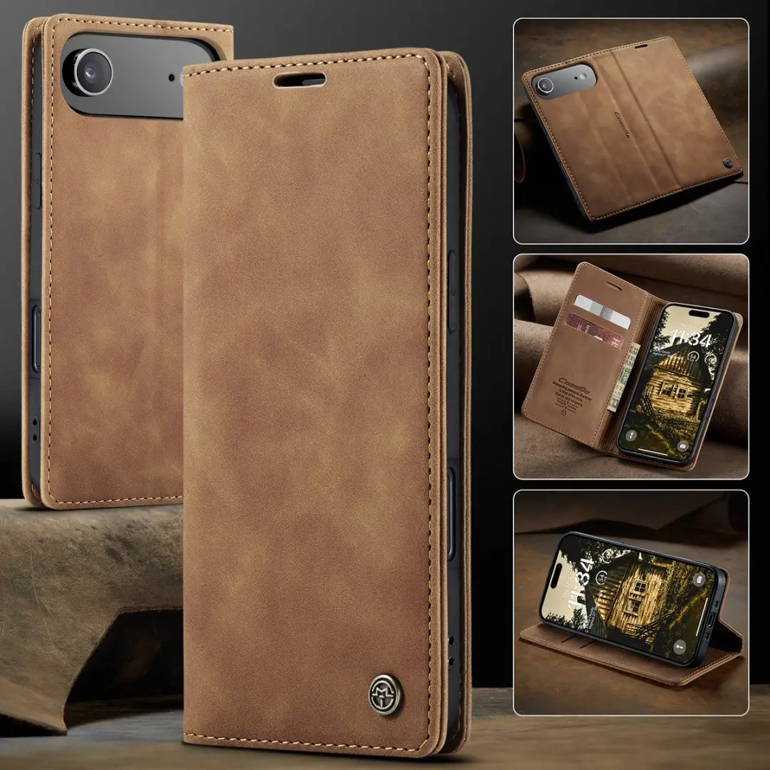 Caseme 013 Book Case iPhone Air Hoesje - Bruin - afbeelding 6 van 6