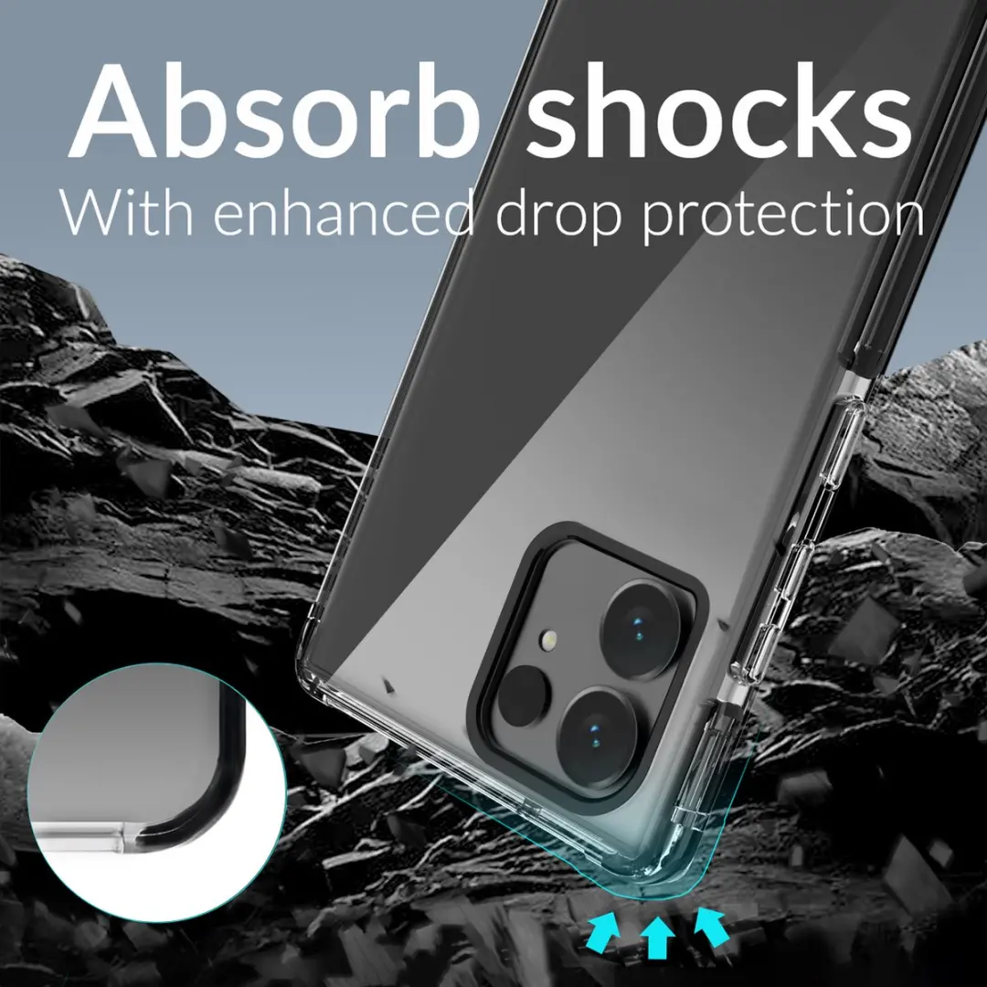 Mobilize MOB-SCB-IPH14PROMAX iPhone 14 Pro Max Hoesje - Transparant/Zwart