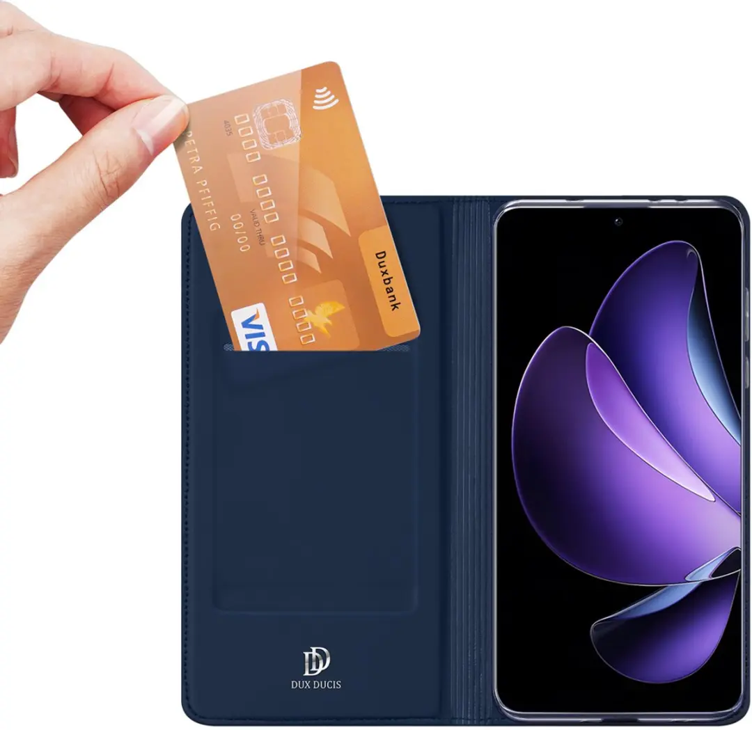 Dux Ducis Slim Softcase Bookcase Oppo Reno 13 SH00085740 - Donkerblauw