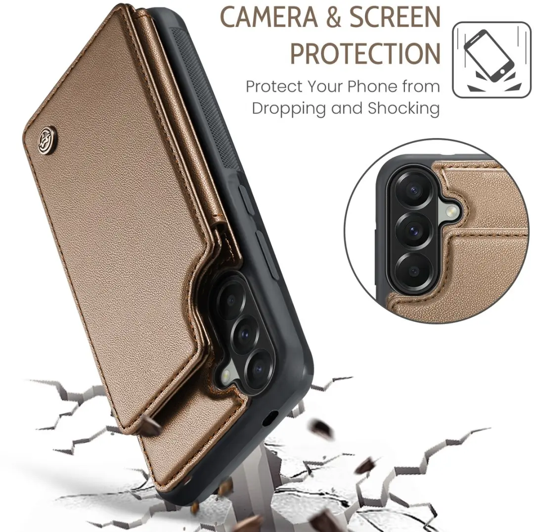 Caseme C22 Hoesje Samsung Galaxy A57 - Bruin - afbeelding 6 van 6