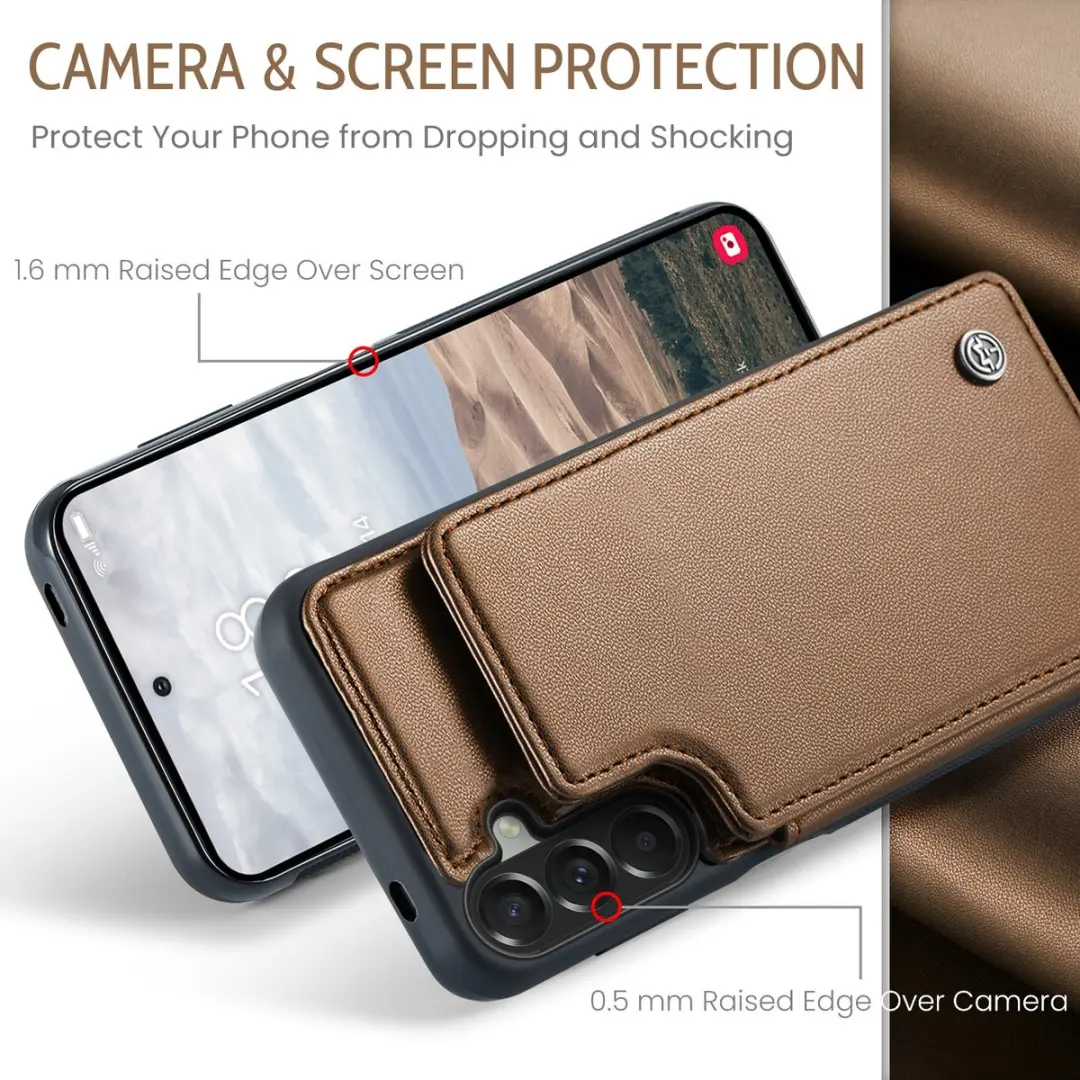 Caseme C22 Hoesje Samsung Galaxy A57 - Bruin