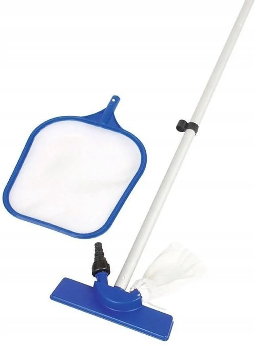 Bestway Zwembad Schoonmaakset 58013 - Stofzuiger Schepnet - 167cm - Blauw/Wit