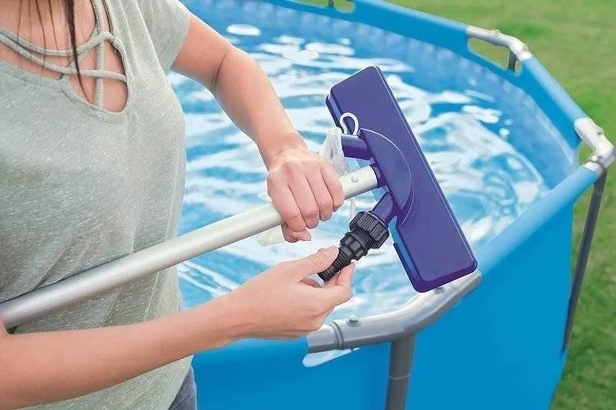 Bestway Zwembad Schoonmaakset 58013 - Stofzuiger Schepnet - 167cm - Blauw/Wit