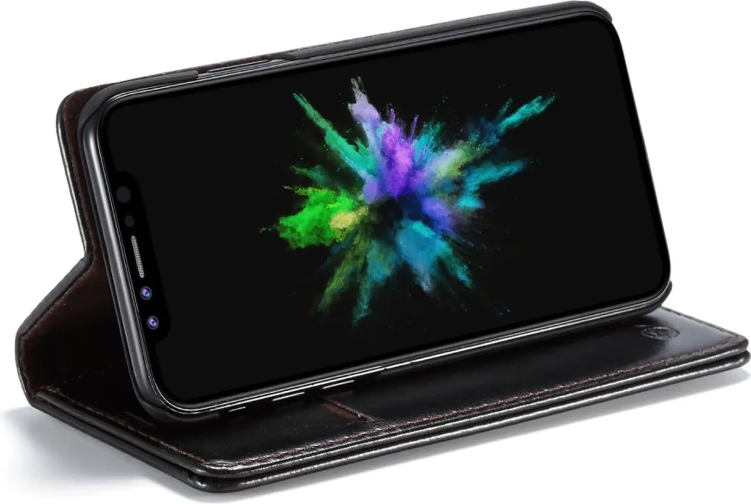 Caseme Kunstleer Wallet voor iPhone XR - 3 Pasjes - Zwart