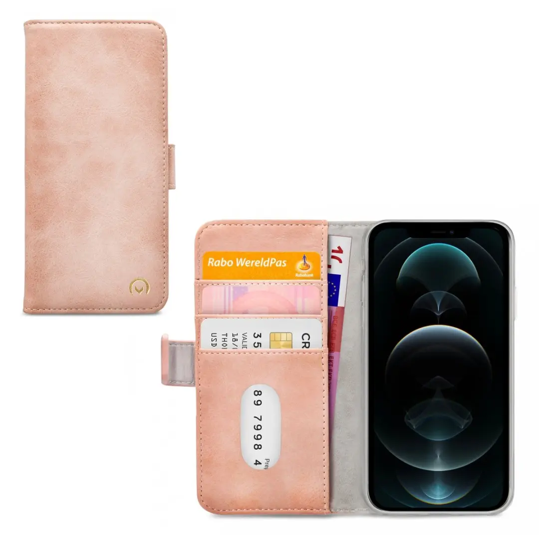 Mobilize iPhone 12 Pro Max Elite Gelly Wallet Book Case Licht Roze - mpn-8718256935176