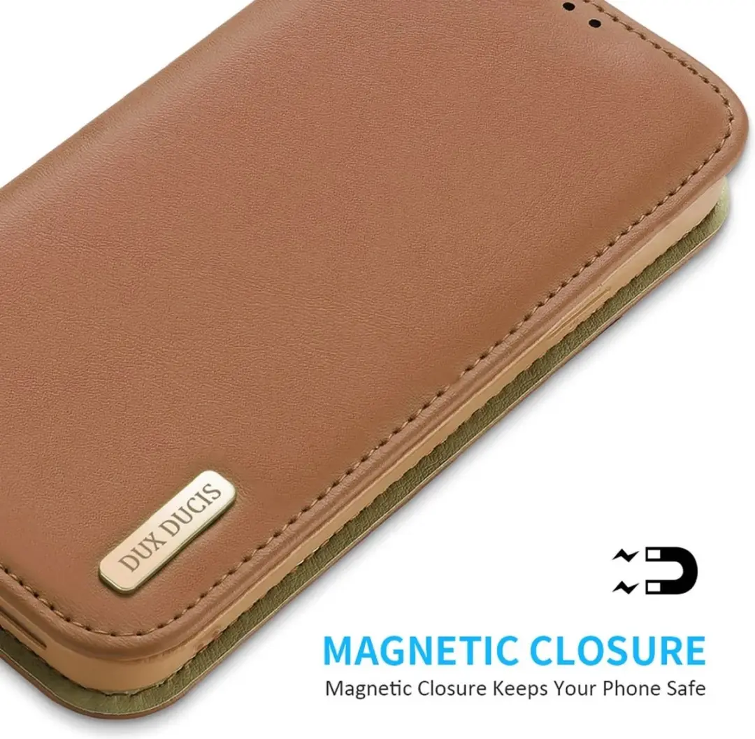Dux Ducis Hivo Series iPhone 15 Pro Max Hoesje - 3 Pasjes - Bruin