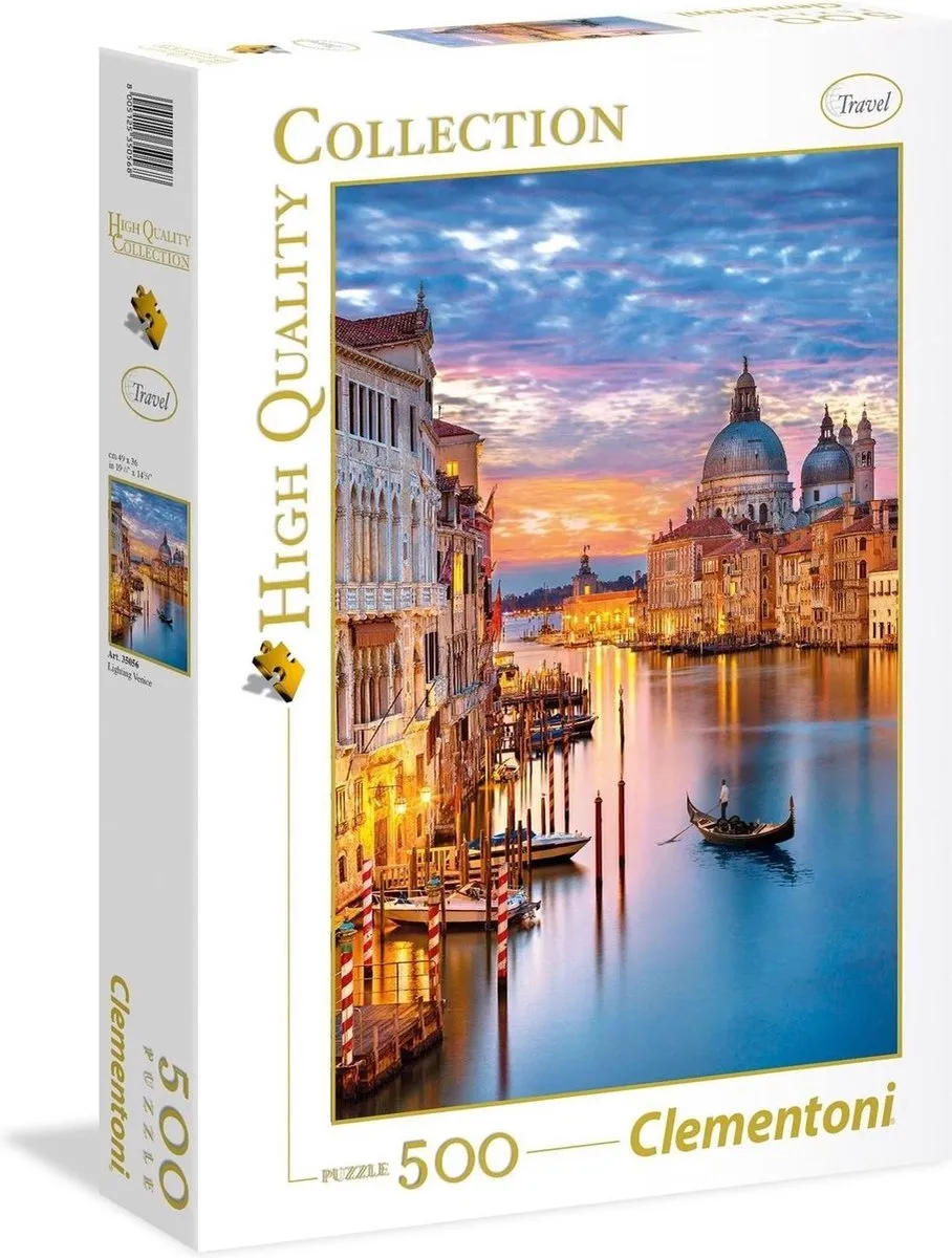 Clementoni Puzzel 500 Stuks Verlichting Venetië - High Quality Collection