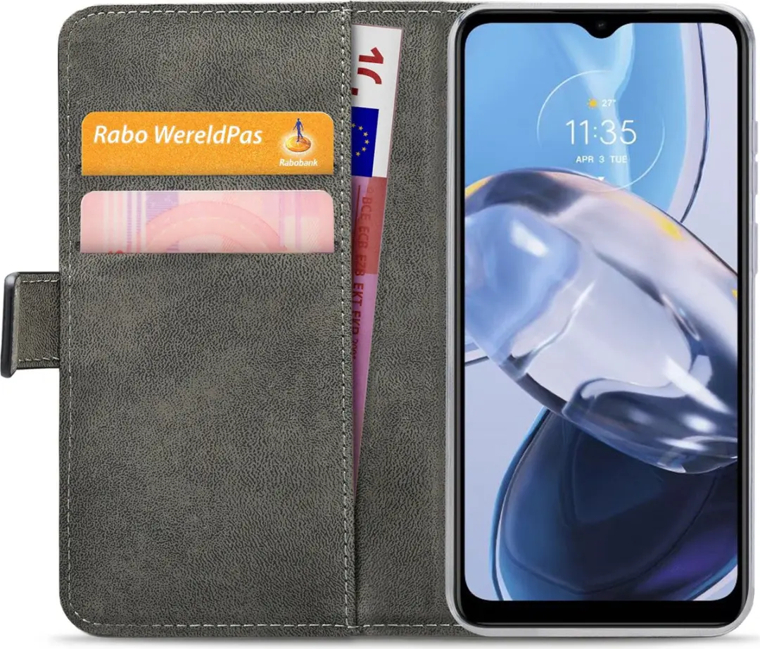 Mobilize Classic Gelly Wallet Bookcase Motorola Moto E22i - Zwart - afbeelding 6 van 6