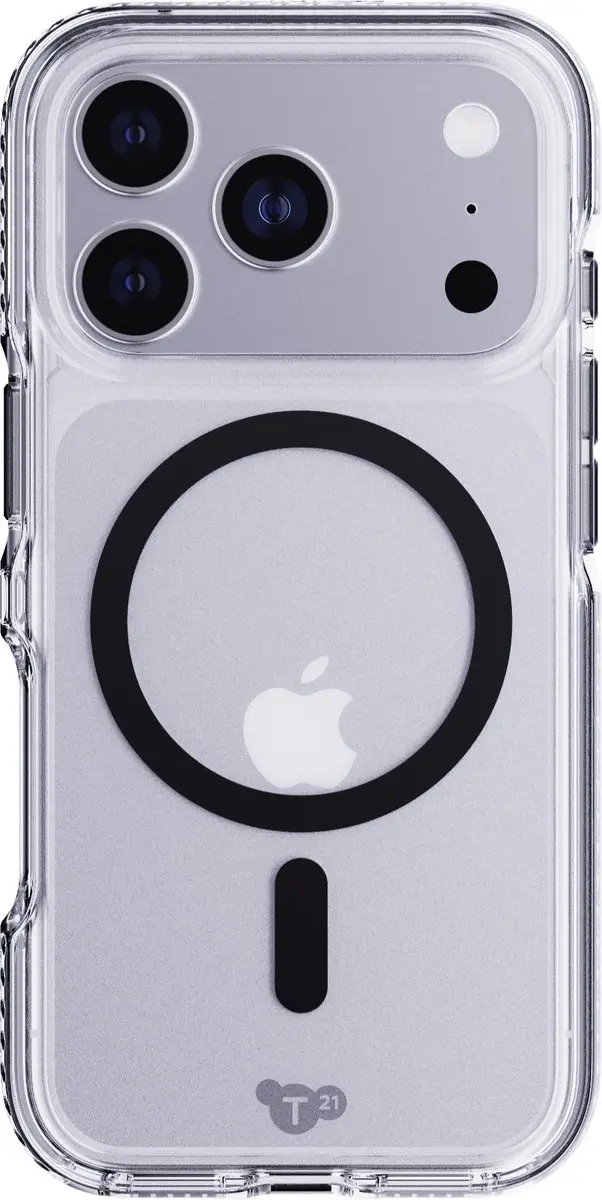 Tech21 Evo Crystal iPhone 17 Pro Hoesje - T21-11324 - Transparant/Zwart