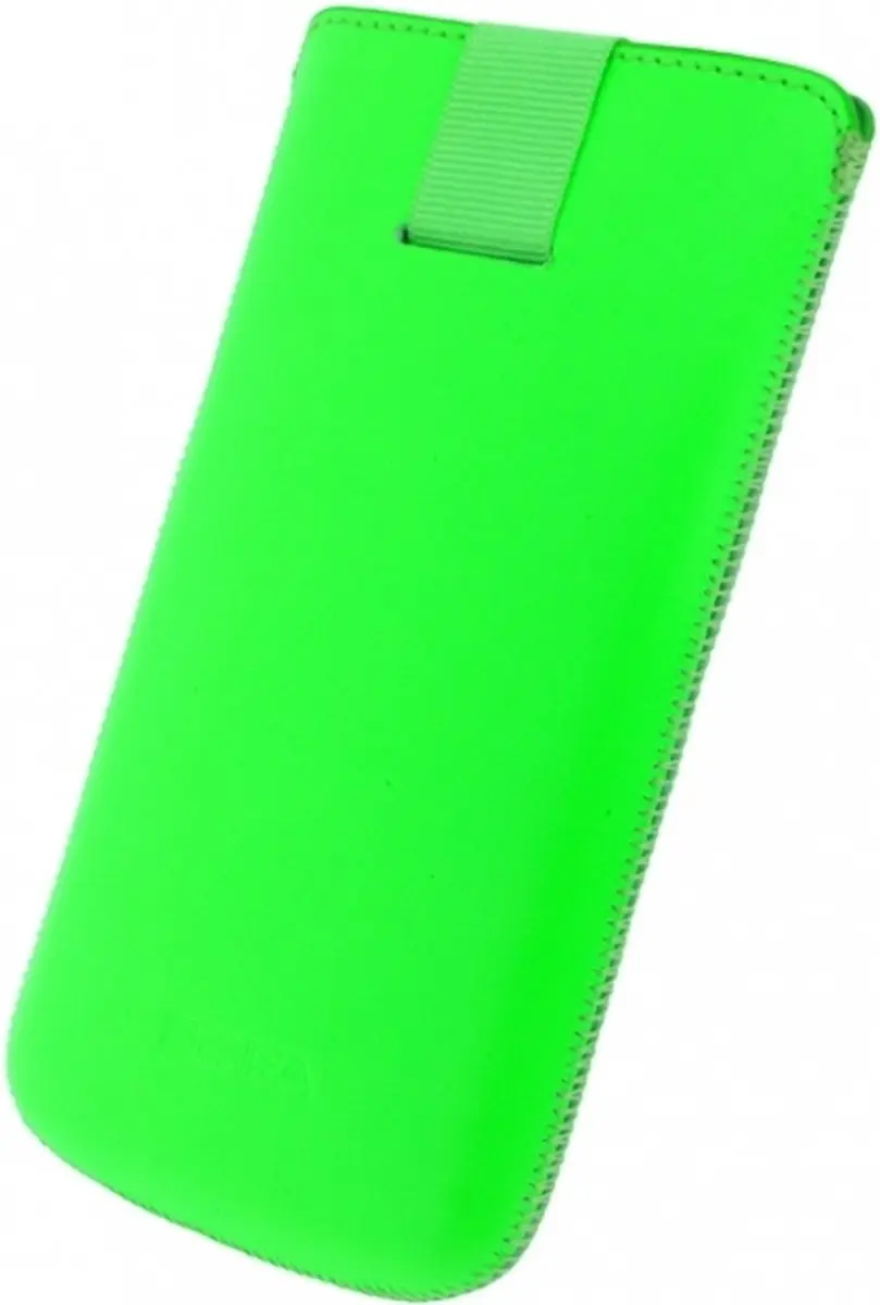 Senza Slide Leren Insteekhoes XXL - Neon Green - 4 Stuks