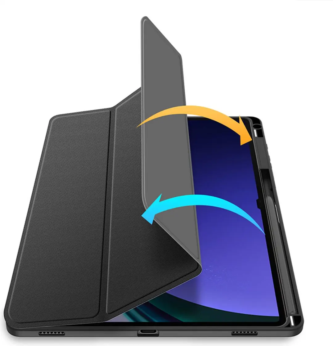 Dux Ducis Toby Series Tablethoes Samsung Galaxy Tab S10 Plus - Zwart