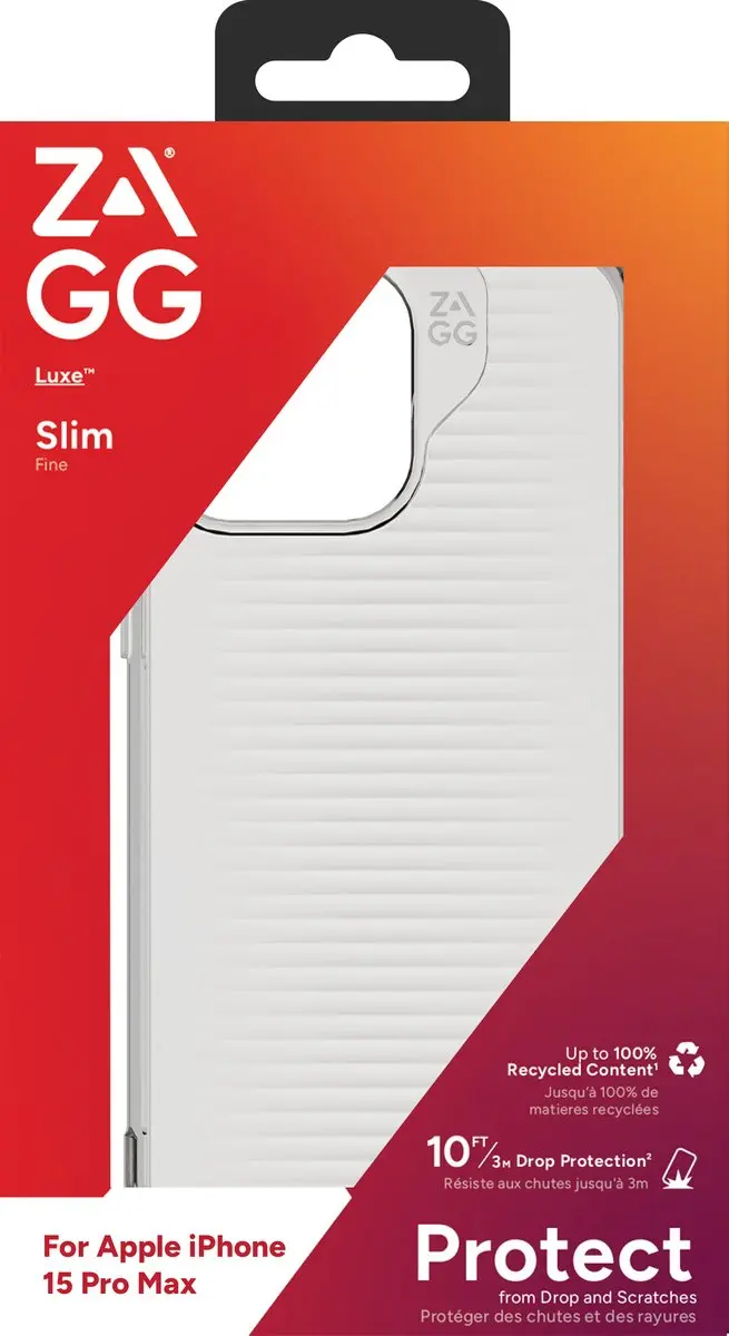 ZAGG iPhone 15 Pro Max Luxe Hoesje - Transparant - 840056193208