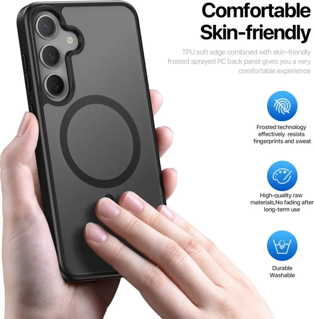 Dux Ducis Yind Serie Telefoonhoesje Samsung Galaxy S25 Plus - Magnetische Ring - Zwart