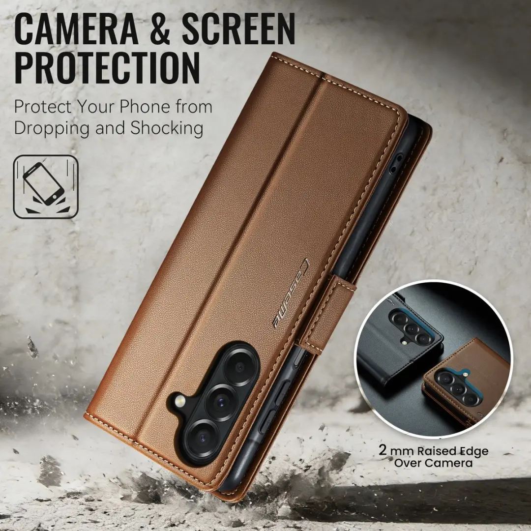 Caseme Hoesje Samsung Galaxy A27 Wallet Book - Bruin
