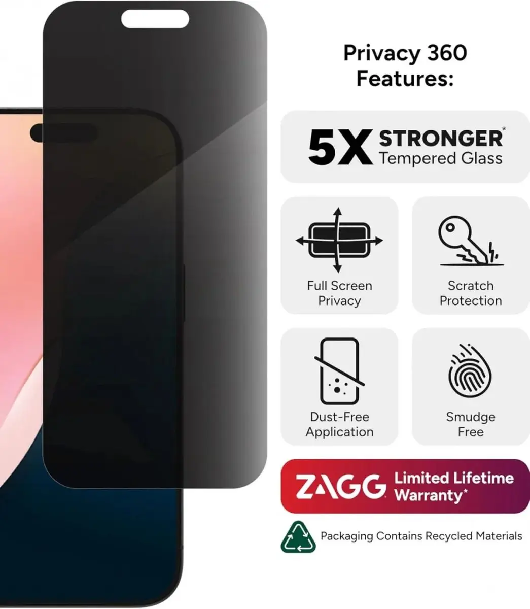 ZAGG InvisibleShield Glass Elite 200114876 - iPhone 16 Pro