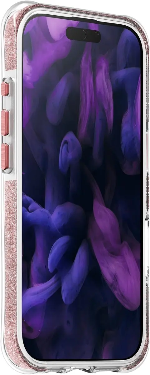 Laut Aero Sparkle iPhone 17 Pro Max Hoes - Crystal Clear Roze - 6m Valbeveiliging