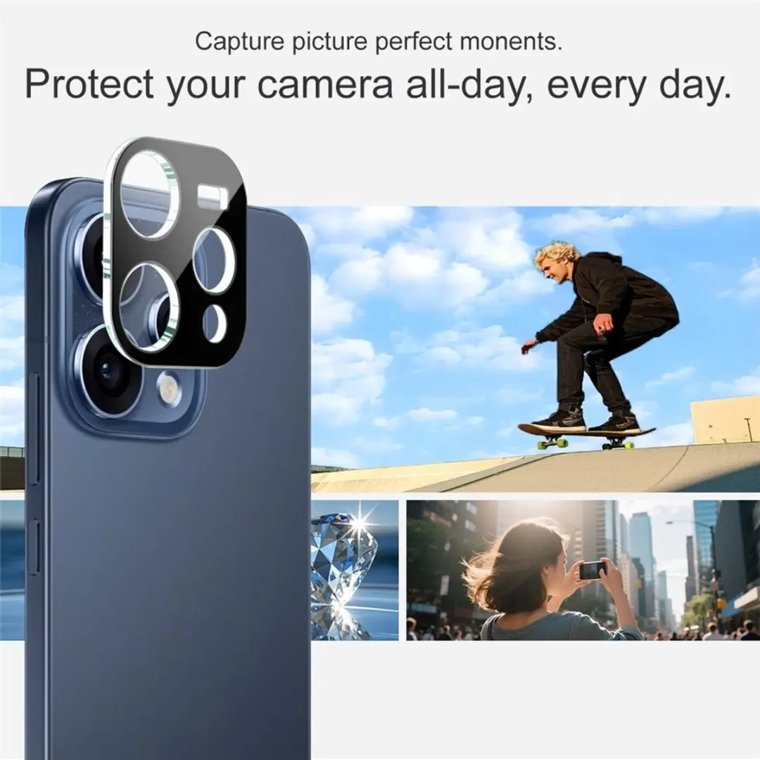 Imak 9H Tempered Glass Camera Lens Protector - OPPO Reno 15 - Zwart - afbeelding 6 van 6