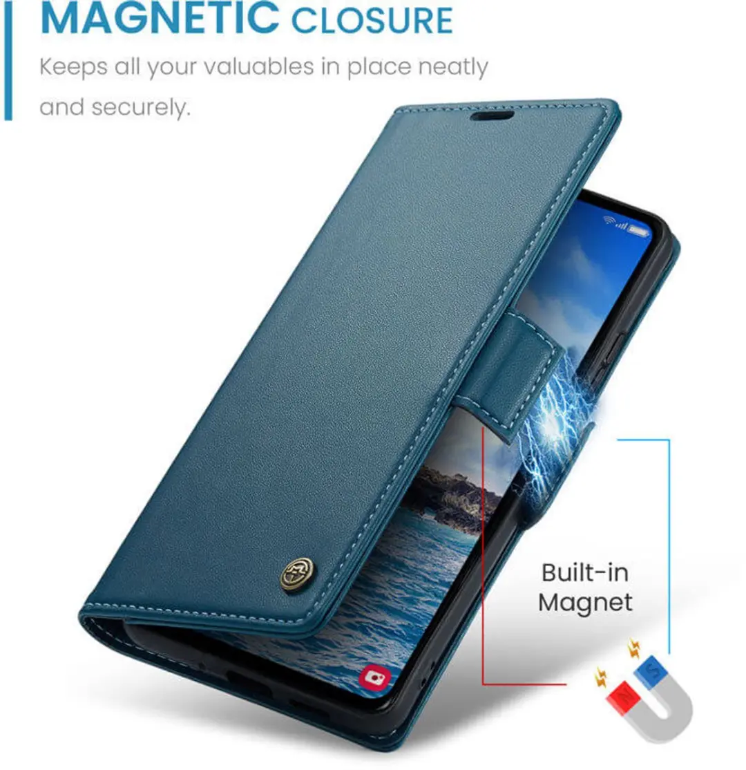 Caseme Wallet Case Galaxy S24 FE - RFID Blauw