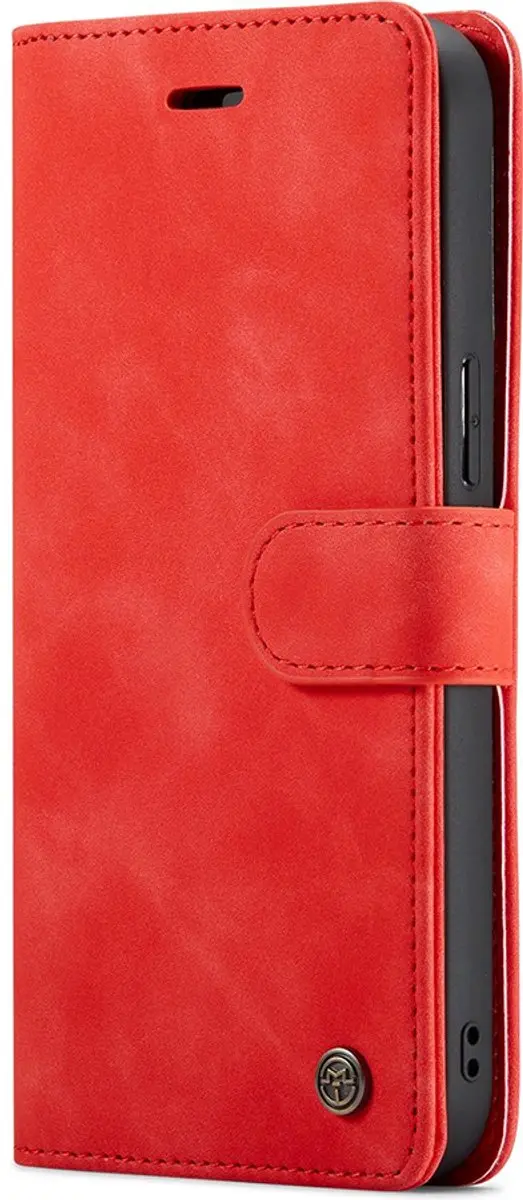 Caseme Bookcase Hoesje iPhone 15 Plus - Rood - 2-in-1 Magnetisch - afbeelding 6 van 6