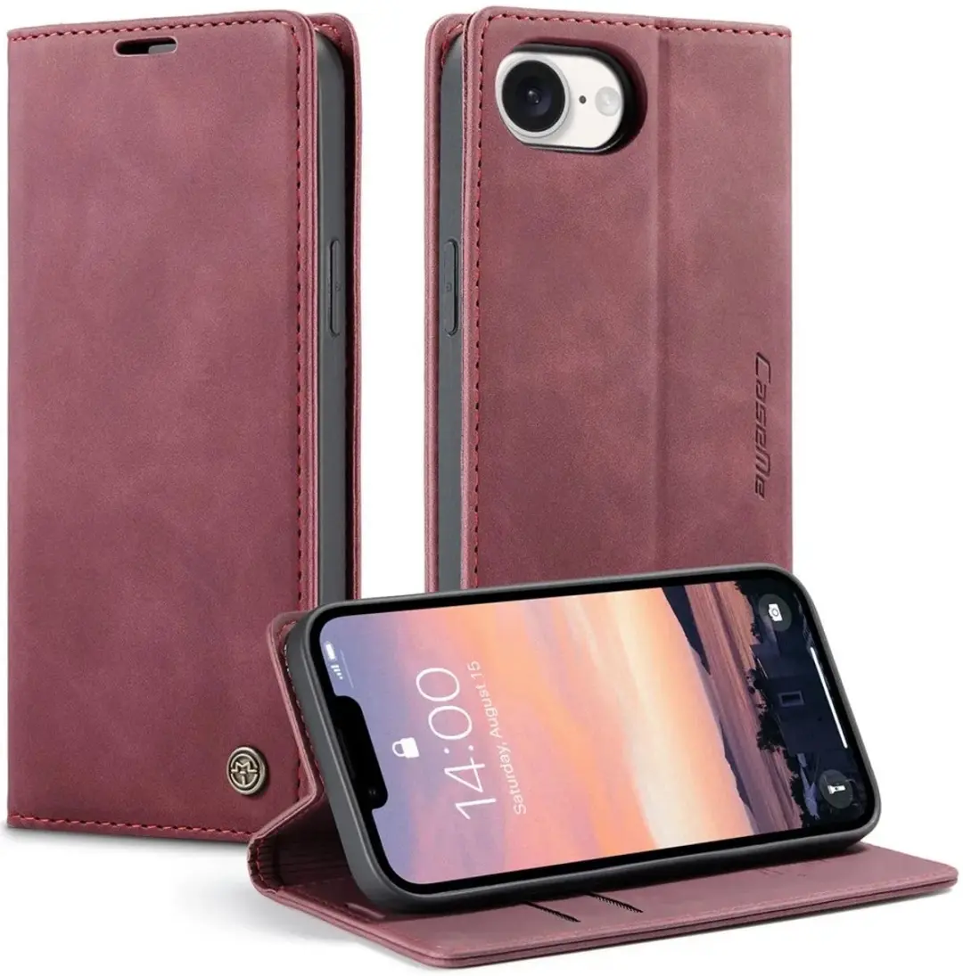 Caseme Retro Texture Book Wallet Case iPhone 16e
